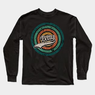 Petty // Retro Circle Crack Vintage Long Sleeve T-Shirt